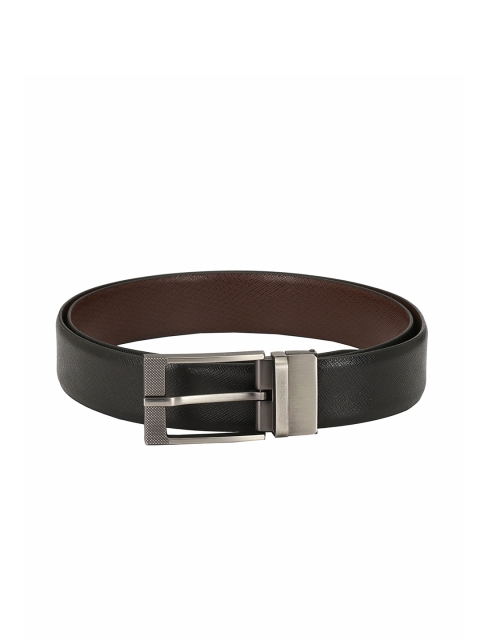 

DENNISON Men Black & Brown Textured & Reversible Belt