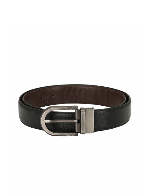

DENNISON Men Black & Brown Textured & Reversible Belt