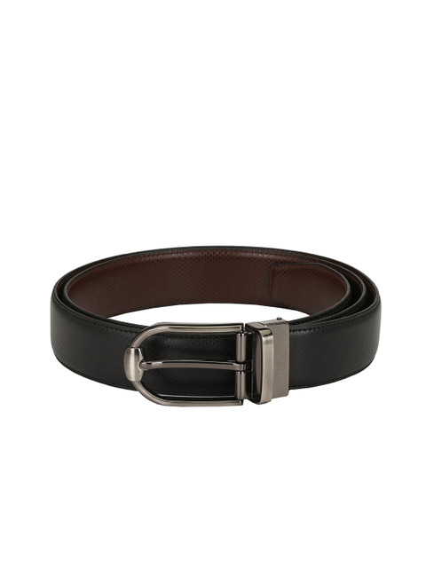 

DENNISON Men Black & Brown Textured & Reversible Belt