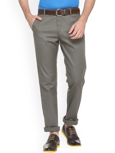 

Allen Solly Men Grey Regular Fit Solid Chinos