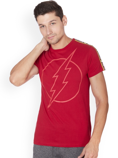 

Free Authority Men Red DC COMICS Printed T-shirt