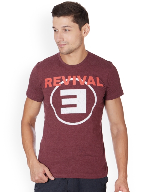 

Free Authority Men Maroon EMINEM Printed Round Neck T-Shirt