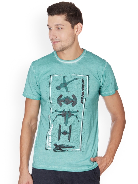 

Free Authority Men Green Star Wars Printed T-shirt