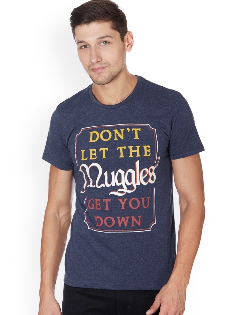 

Free Authority Men Navy Blue Harry Potter Printed T-shirt
