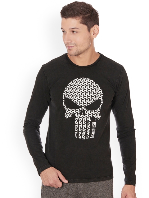 

Free Authority Men Black PUNISHER Printed T-shirt
