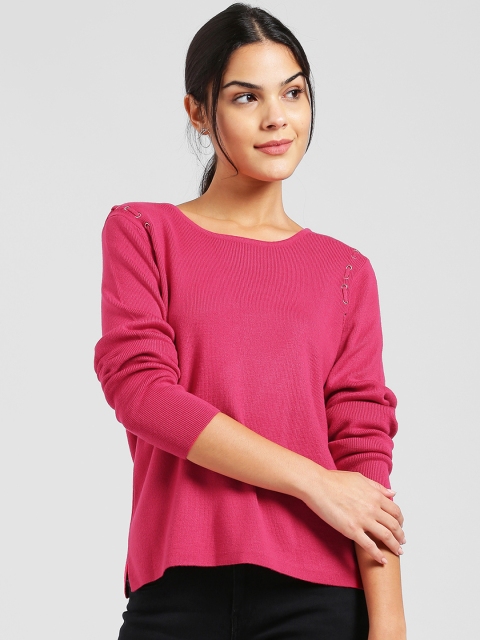 

Zink London Women Pink Solid Pullover