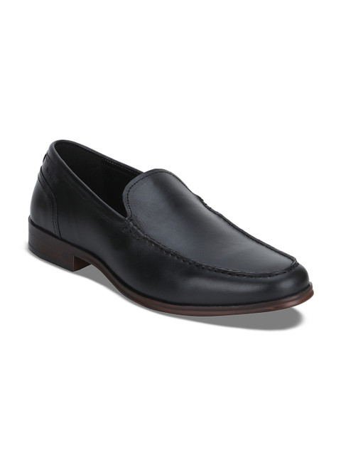 

Red Tape Men Black Leather Formal Slip-On Shoes
