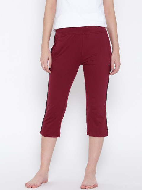 

SDL by Sweet Dreams Women Maroon Lounge Capris F-LLC-1153A