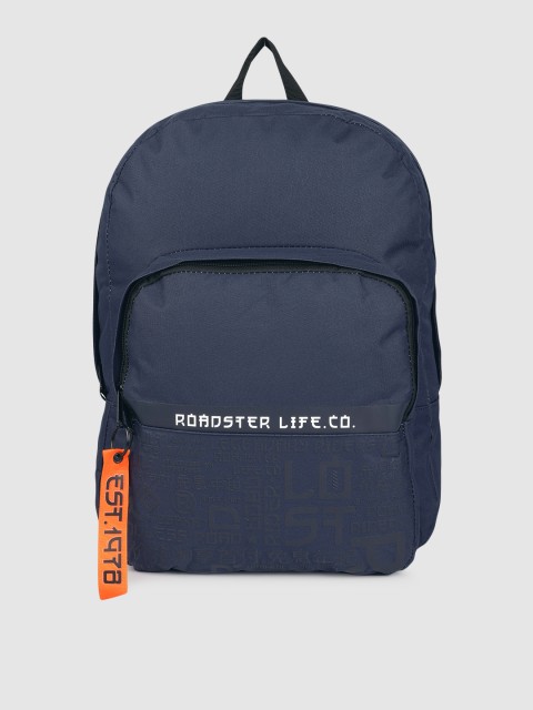 

Roadster Unisex Navy Blue Typography Backpack