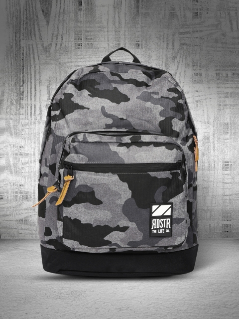 

Roadster Unisex Grey & Black Backpack