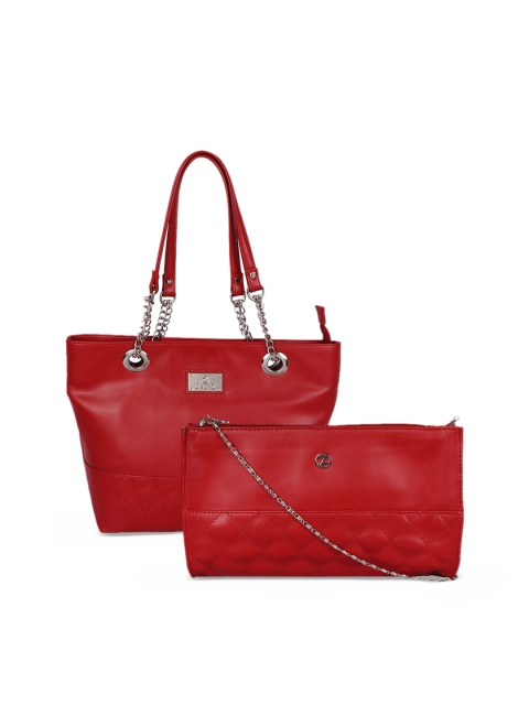 

OsaiZ Set of 2 Red Solid Shoulder Bag with Sling Bag