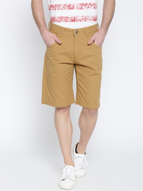 

Flying Machine Men Khaki Slim Fit Shorts