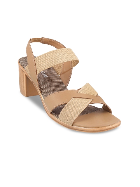 

Mochi Women Beige Solid Sandals