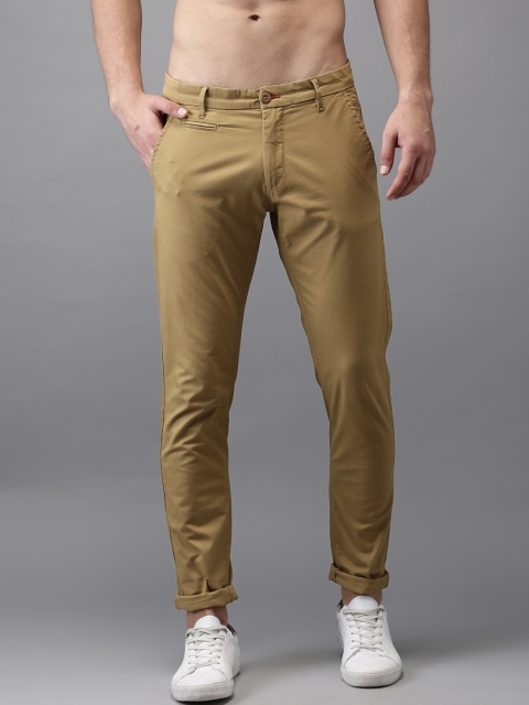 

Flying Machine Men Khaki Slim Fit Solid Chinos