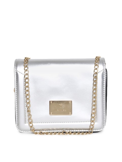 

Van Heusen Woman Silver-Toned Solid Sling Bag