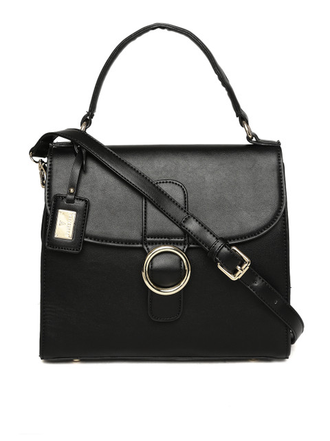 

Van Heusen Woman Black Solid Satchel Bag