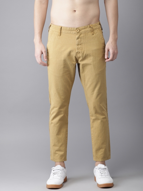 

HERE&NOW Men Khaki Slim Fit Solid Chinos