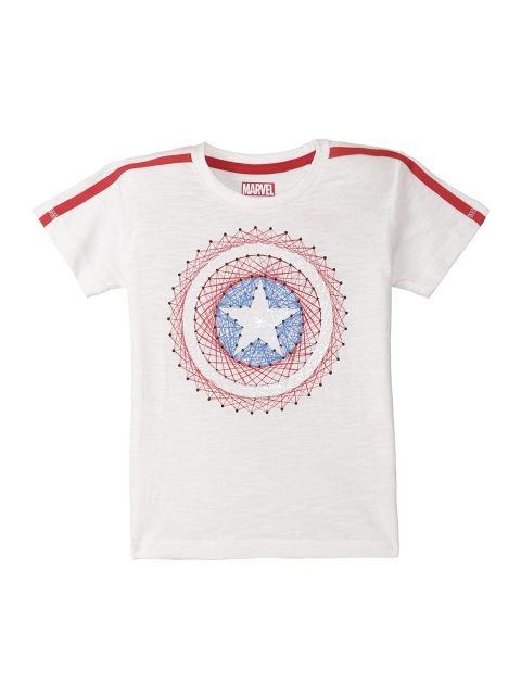 

Kids Ville Captain America featured White Tshirt for Boys