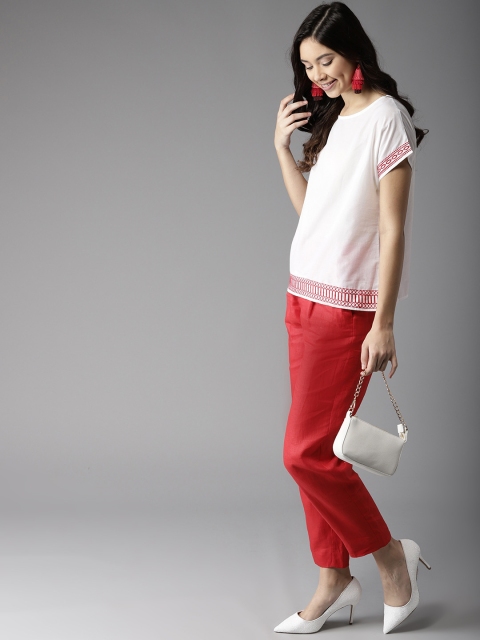 

HERE&NOW Women White Solid Top