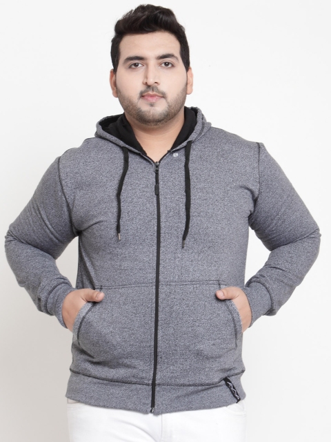 

AWG - ALL WEATHER GEAR Men Grey Solid Hooded Sweatshirt