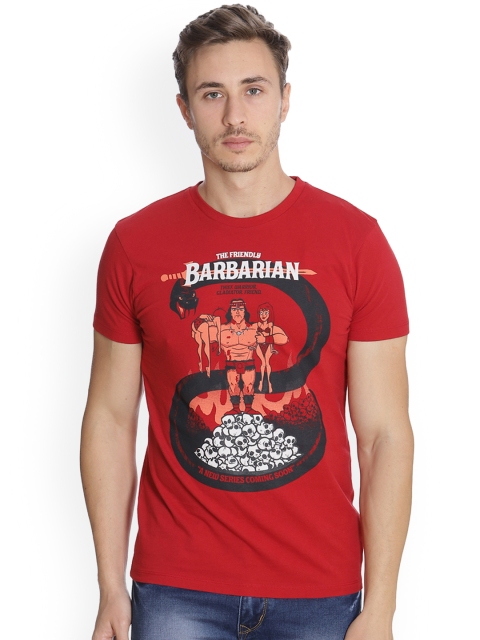 

Free Authority Crew Neck Red Men Tshirt