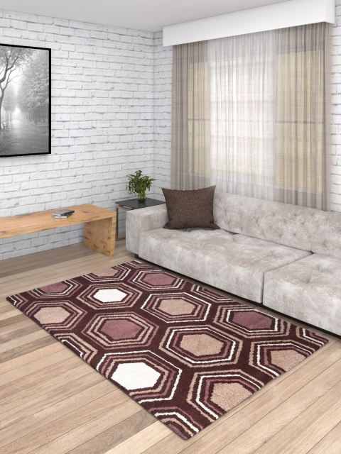 

ROMEE Brown & Beige Polyester Carpet