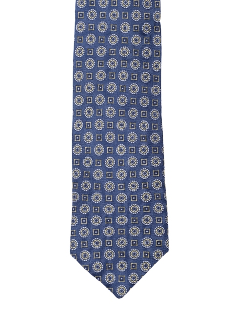 

Louis Philippe Blue Woven Design Broad Tie