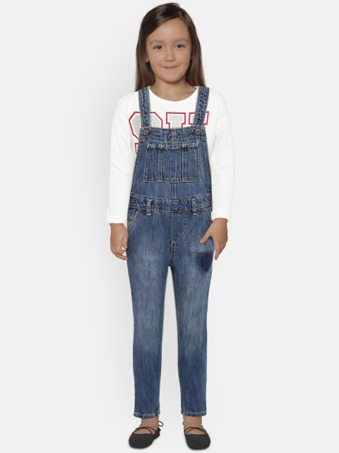 

GAP Baby Girls' Denim Overalls, Blue