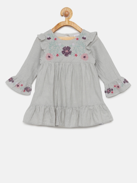 

GAP Girls' Grey Ruffle Dress