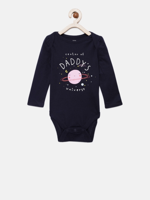 

GAP Girls' Navy Blue Graphic Long Sleeve Bodysuit