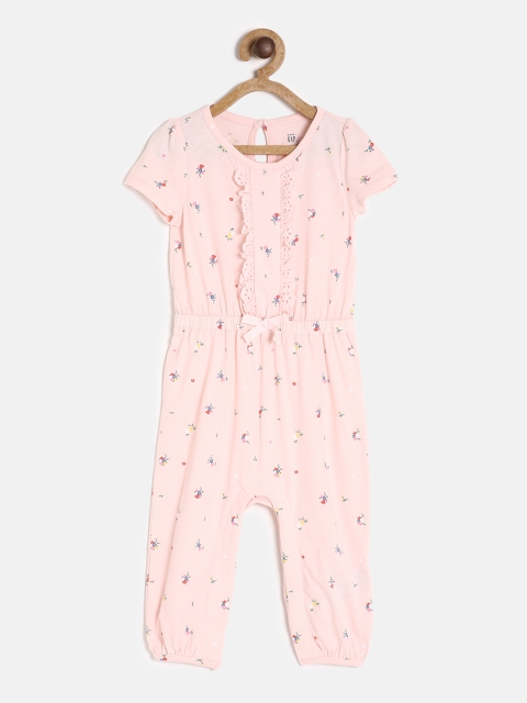 

GAP Girls' Pink Floral Ruffle One-Piece
