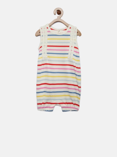 

GAP Girls' Multicoloured Stripe Shorty One-Piece Rompers, Multi