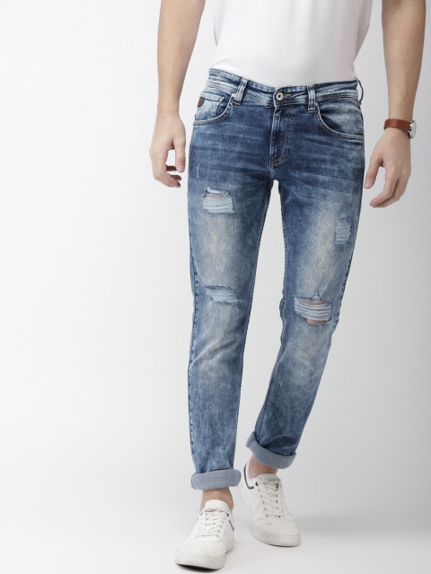 

Celio Men Blue Slim Fit Mid-Rise Mildly Distressed Stretchable Jeans