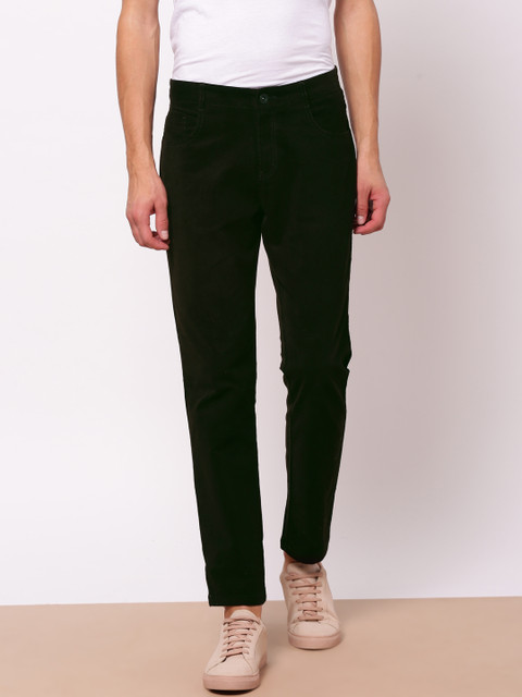 

ether Men Brown Slim Fit Corduroy Trousers
