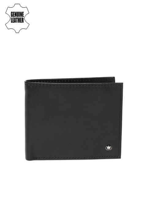 

Louis Philippe Men Black Solid Two Fold Genuine Leather Wallet