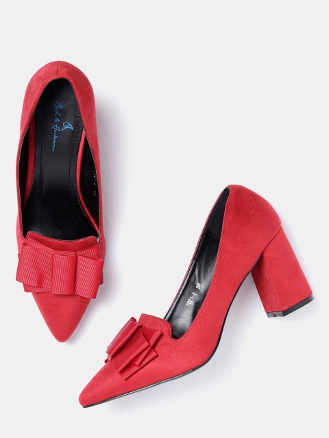 

Mast & Harbour Women Red Solid Pumps