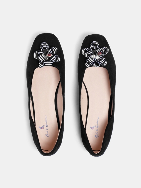 

Mast & Harbour Women Black Solid Ballerinas