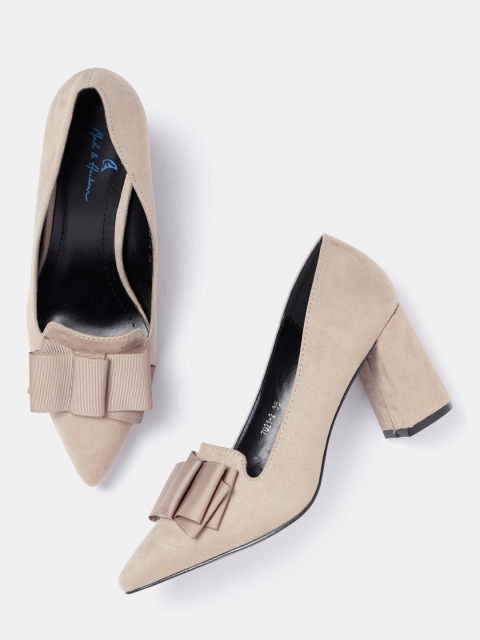 

Mast & Harbour Women Beige Solid Pumps