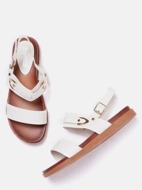 

Roadster Women White Solid Open Toe Flats