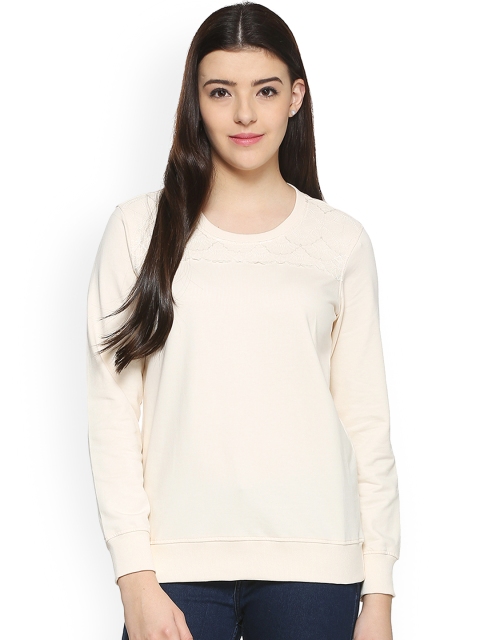 

Allen Solly Woman Women Beige Solid Sweatshirt