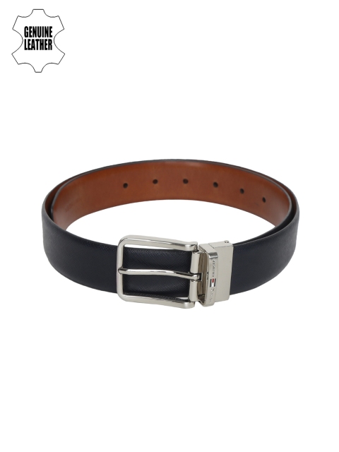 

Tommy Hilfiger Men Navy Blue & Tan Reversible Leather Belt