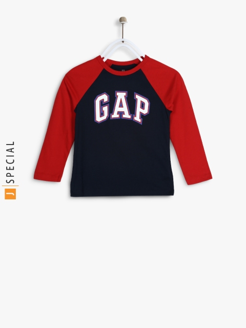 

GAP Baby Boys' Logo Raglan T-Shirt, Blue