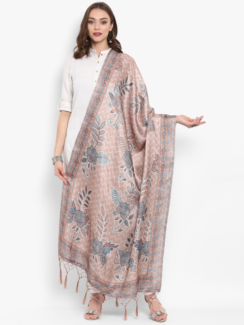 

Saree mall Brown & Multicoloured Printed Dupatta