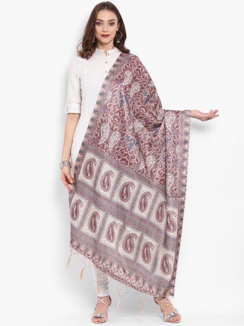 

Saree mall Brown & Multicoloured Printed Dupatta