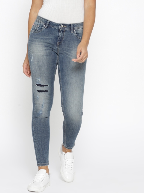 

Lee Cooper Women Blue Skinny Fit Low-Rise Mildly Distressed Stretchable Jeans