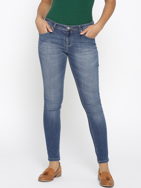 

Lee Cooper Women Navy Blue Slim Fit Mid-Rise Clean Look Stretchable Jeans