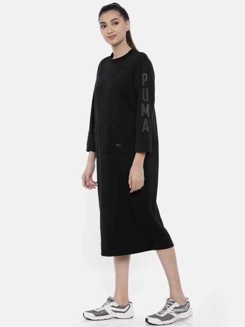 

Puma Black Solid FUSION Sheath Dress