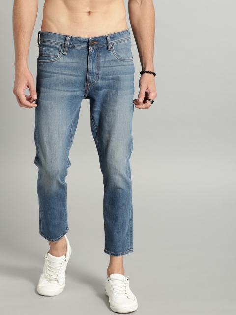 

Roadster Men Blue Skinny Fit Mid-Rise Clean Look Stretchable Cropped Jeans