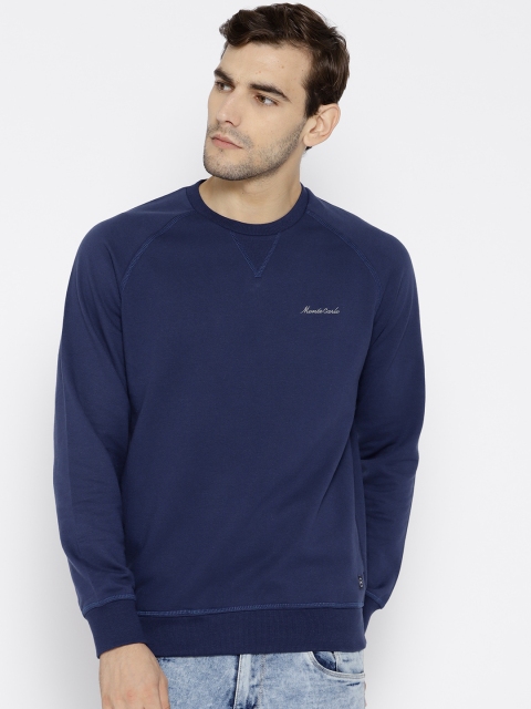 

Monte Carlo Men Navy Blue Solid Sweatshirt