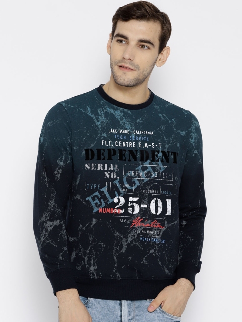 

Monte Carlo Men Navy Blue Printed Sweatshirt